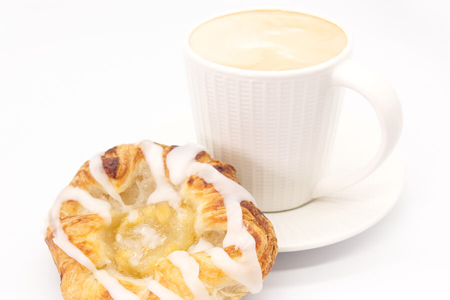 mug of coffee and pastry